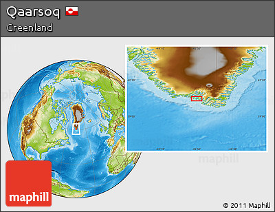 Physical Location Map of Qaarsoq