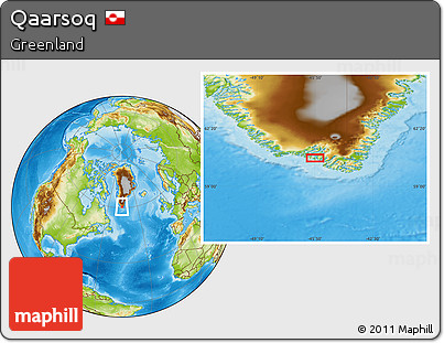 Physical Location Map of Qaarsoq