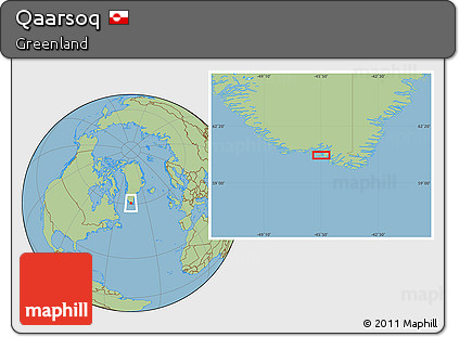 Savanna Style Location Map of Qaarsoq
