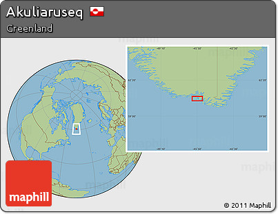 Savanna Style Location Map of Akuliaruseq
