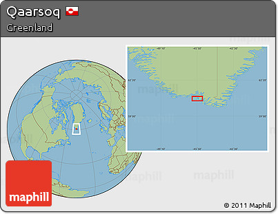 Savanna Style Location Map of Qaarsoq
