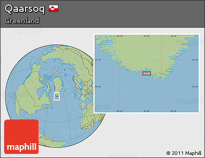 Savanna Style Location Map of Qaarsoq