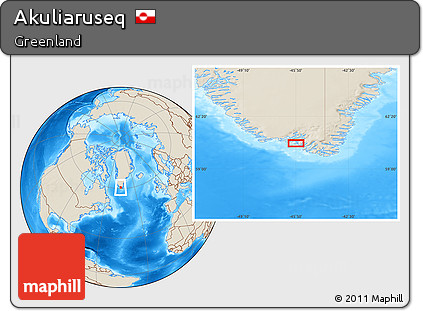 Shaded Relief Location Map of Akuliaruseq