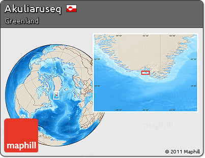 Shaded Relief Location Map of Akuliaruseq