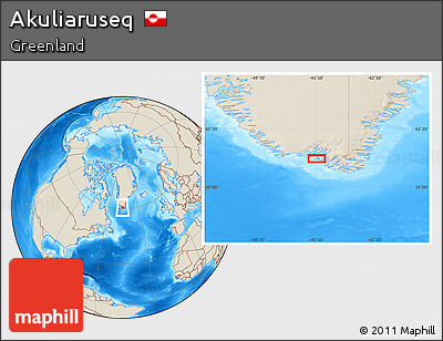 Shaded Relief Location Map of Akuliaruseq