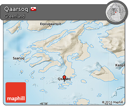 Shaded Relief Map of Qaarsoq