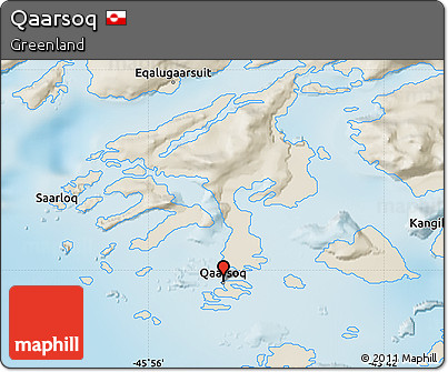 Shaded Relief Map of Qaarsoq