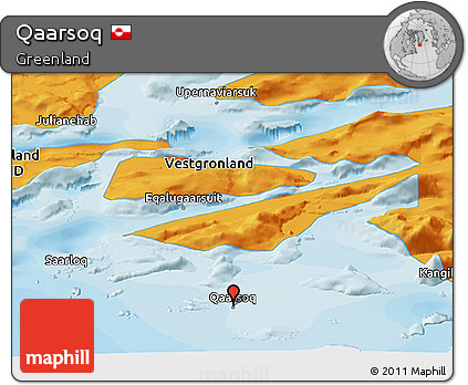 Political Panoramic Map of Qaarsoq