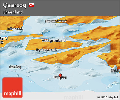 Political Panoramic Map of Qaarsoq