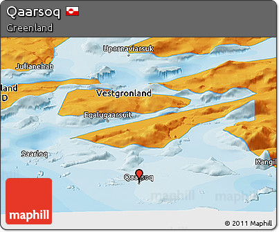 Political Panoramic Map of Qaarsoq