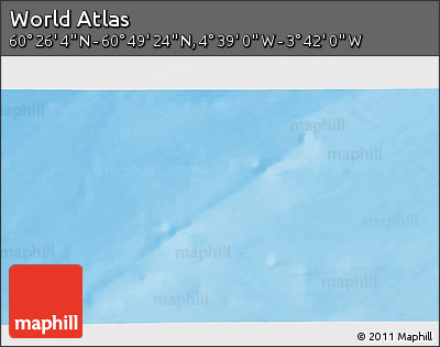 Shaded Relief 3D Map of the Area around 60° 37' 44" N, 4° 10' 30" W