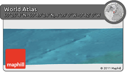 Satellite Panoramic Map of the Area around 60° 37' 44" N, 4° 10' 30" W