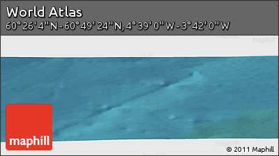 Satellite Panoramic Map of the Area around 60° 37' 44" N, 4° 10' 30" W