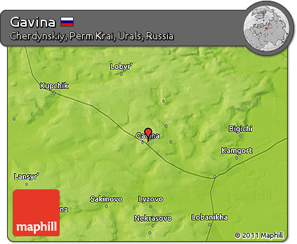 Physical 3D Map of Gavina