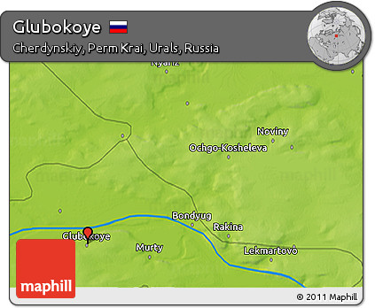 Physical 3D Map of Glubokoye