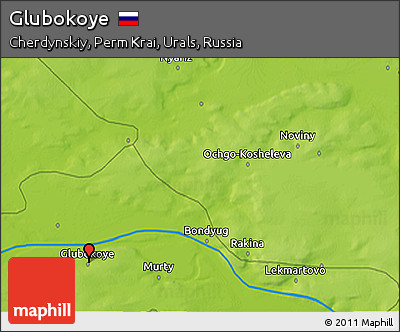 Physical 3D Map of Glubokoye