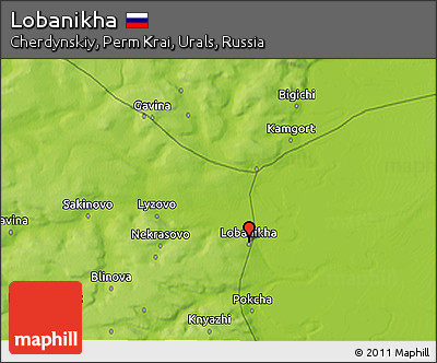 Physical 3D Map of Lobanikha