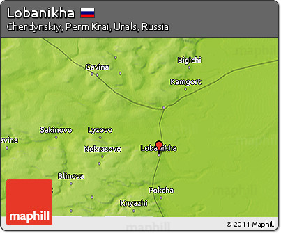 Physical 3D Map of Lobanikha