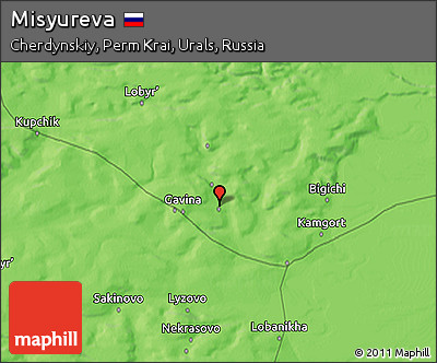 Political 3D Map of Misyureva