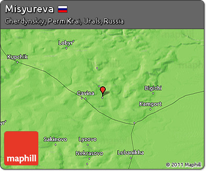 Political 3D Map of Misyureva