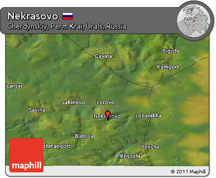 Satellite 3D Map of Nekrasovo