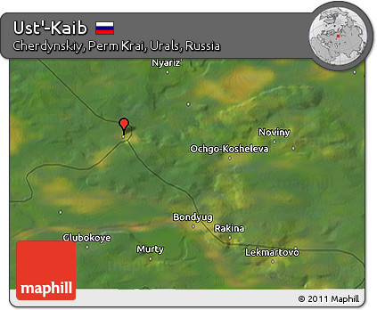 Satellite 3D Map of Ust'-Kaib