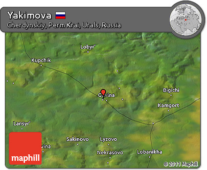 Satellite 3D Map of Yakimova