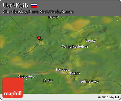 Satellite 3D Map of Ust'-Kaib