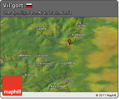 Satellite 3D Map of Vil'gort