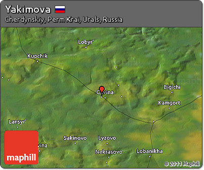 Satellite 3D Map of Yakimova