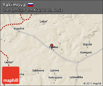 Shaded Relief 3D Map of Yakimova
