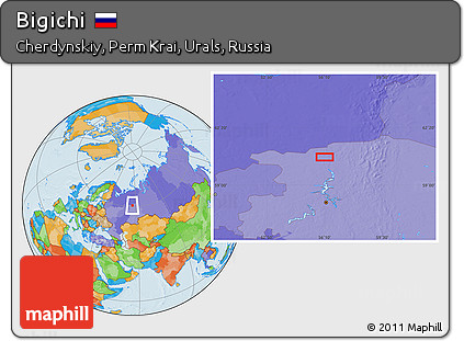Political Location Map of Bigichi
