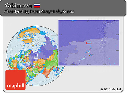 Political Location Map of Yakimova
