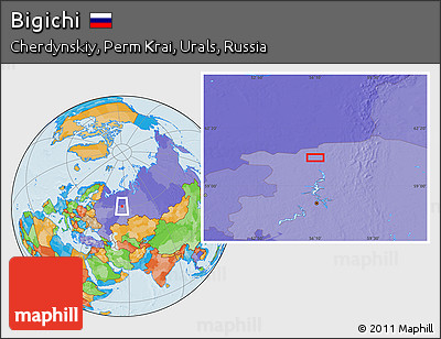 Political Location Map of Bigichi