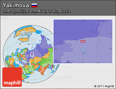 Political Location Map of Yakimova