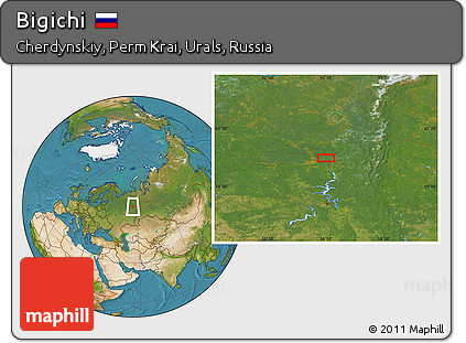 Satellite Location Map of Bigichi