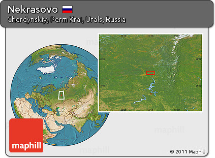 Satellite Location Map of Nekrasovo