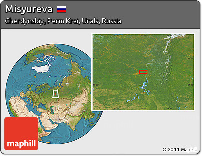 Satellite Location Map of Misyureva