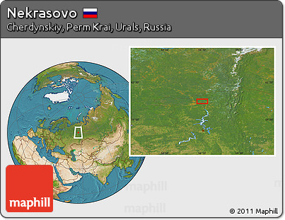 Satellite Location Map of Nekrasovo