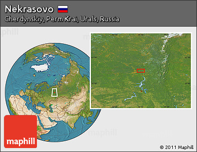 Satellite Location Map of Nekrasovo