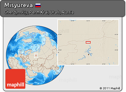 Shaded Relief Location Map of Misyureva