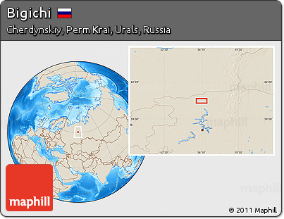 Shaded Relief Location Map of Bigichi