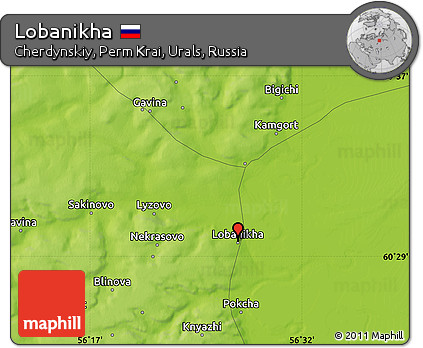 Physical Map of Lobanikha
