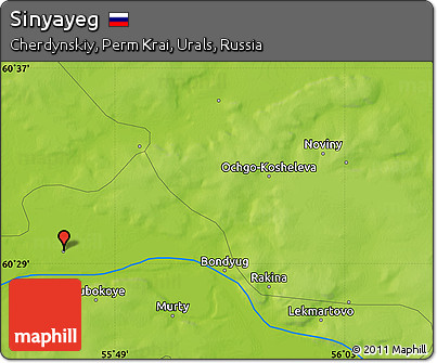 Physical Map of Sinyayeg