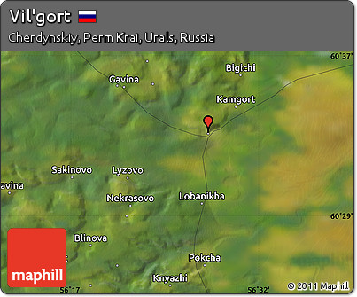 Satellite Map of Vil'gort