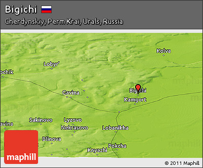 Physical Panoramic Map of Bigichi