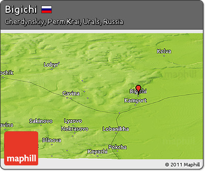 Physical Panoramic Map of Bigichi