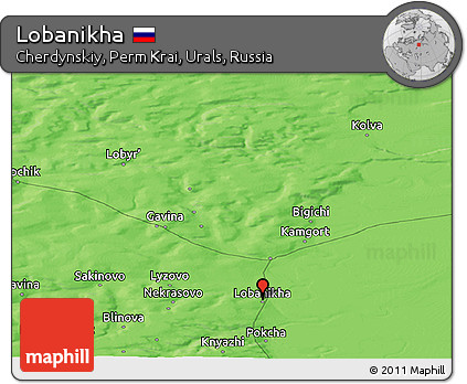 Political Panoramic Map of Lobanikha