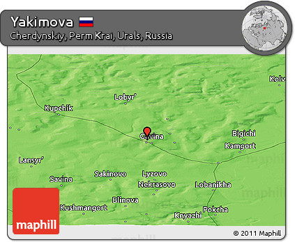 Political Panoramic Map of Yakimova