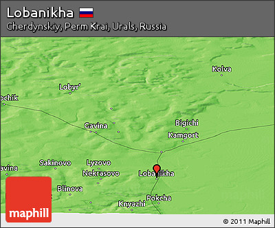 Political Panoramic Map of Lobanikha